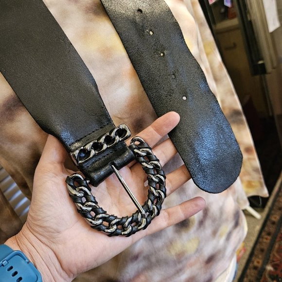 VGC Preloved Soft, Wide Leather Dress Hip Belt, by Warehouse, Holes from 28-32in - Picture 5 of 13